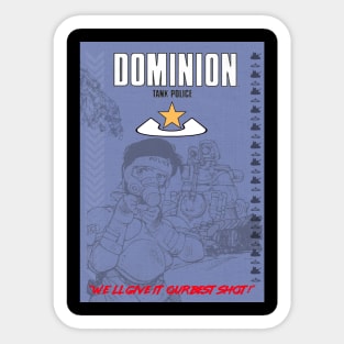 Dmonion tank police minimalist artwork Sticker